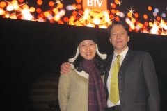 With manager Lily Fan
